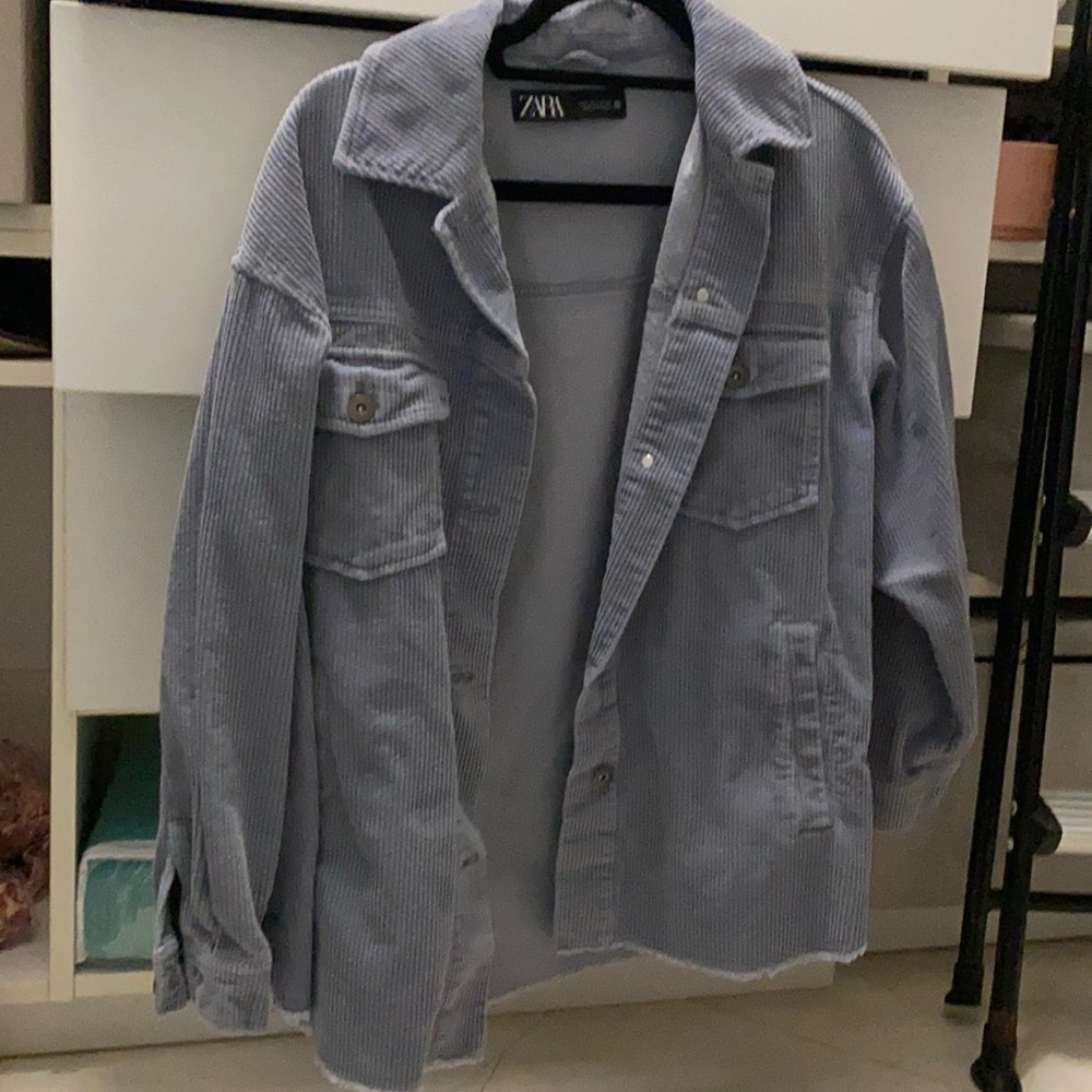 Zara blue jacket corduroy